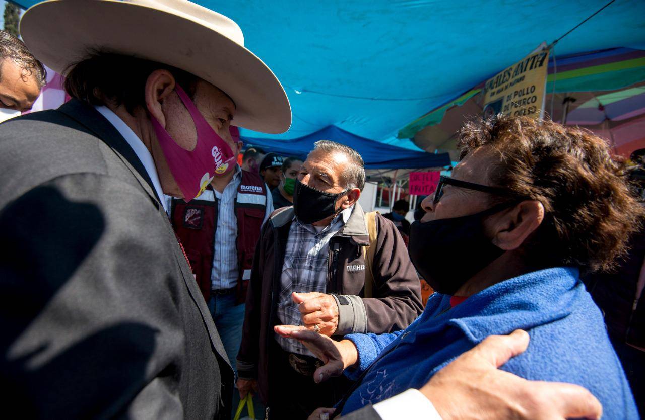 RECORRE ARMANDO GUADIANA EL MERCADO DE LA BELLAVISTA; PRESENTA  PROGRAMA DEL “BUEN VIVIR”