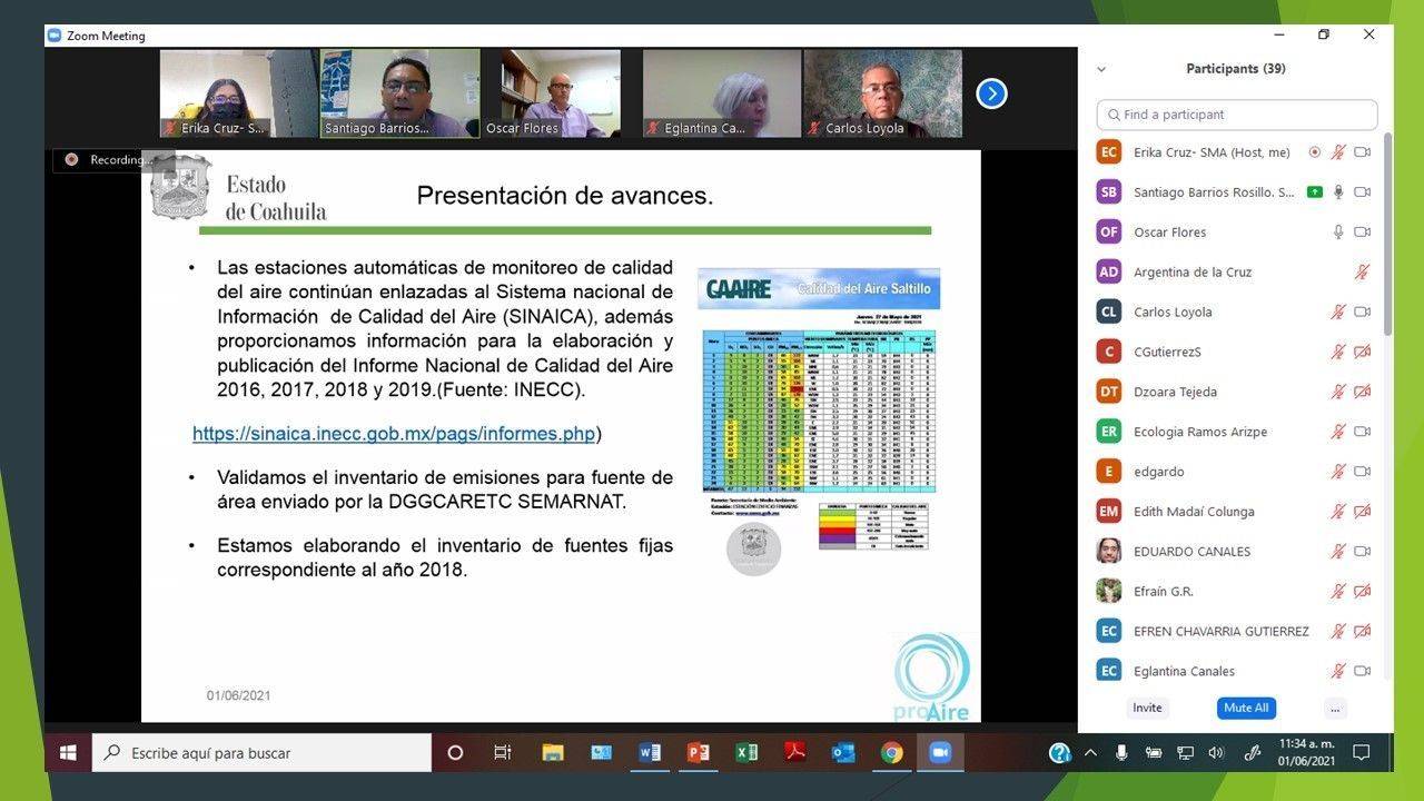 Celebran reunión del Comité de ProAIRE