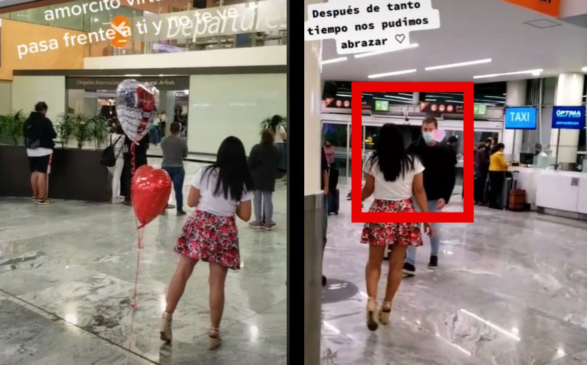 Joven acude al aeropuerto para recibir a novio que conoció en Internet y no la reconoce; caso se hace viral