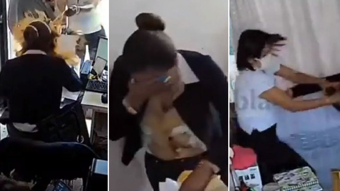 Captan a la esposa de un alcalde mexicano lanzando agua con chile a la cara de la presunta amante de su marido 