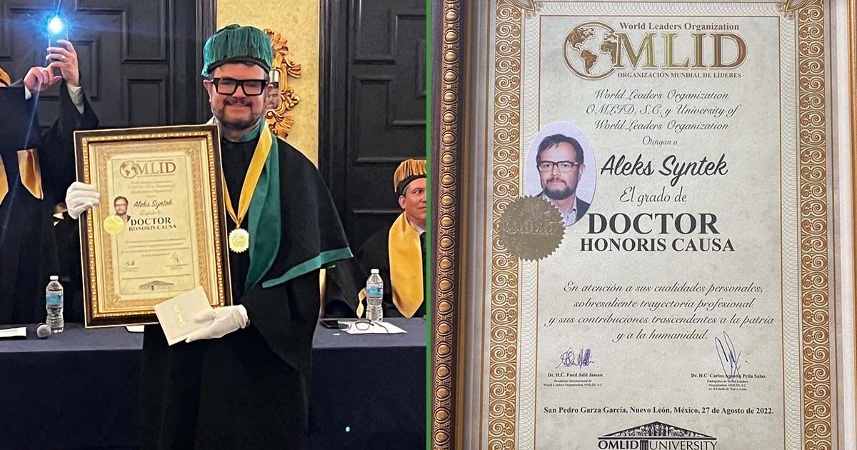 Aleks Syntek recibe Doctorado Honoris Causa ¿de qué trata este reconocimiento?