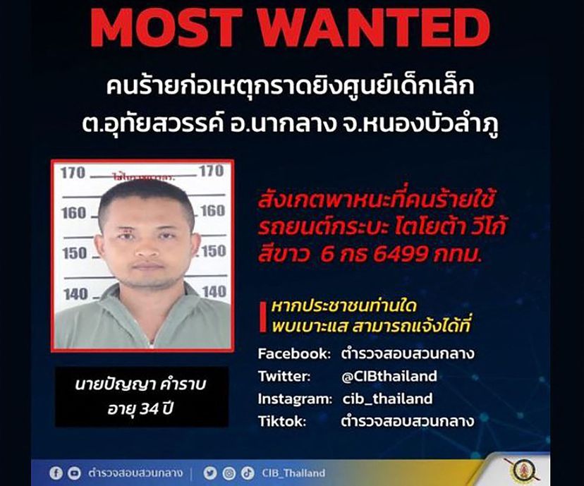 Un expolicía mata a tiros al menos a 38 personas, la mayoría niños, en una escuela infantil en Tailandia