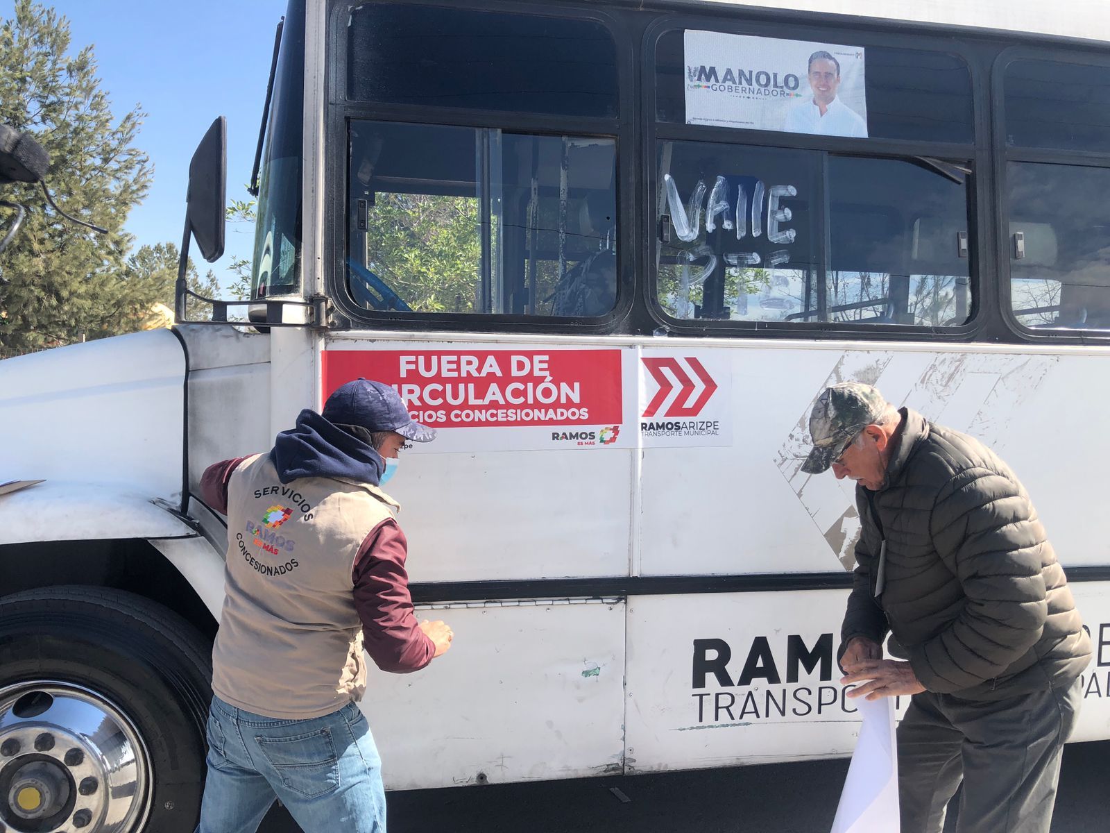 EMPRENDEN OPERATIVO DE INSPECCIÓN ENTRE EL TRANSPORTE PÚBLICO DE RAMOS ARIZPE