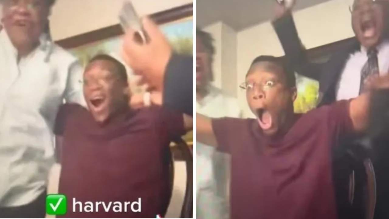 La emocionante reacción de un joven al enterarse que fue aceptado en Harvard