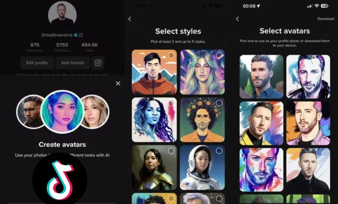 TikTok permitirá crear avatares mediante IA