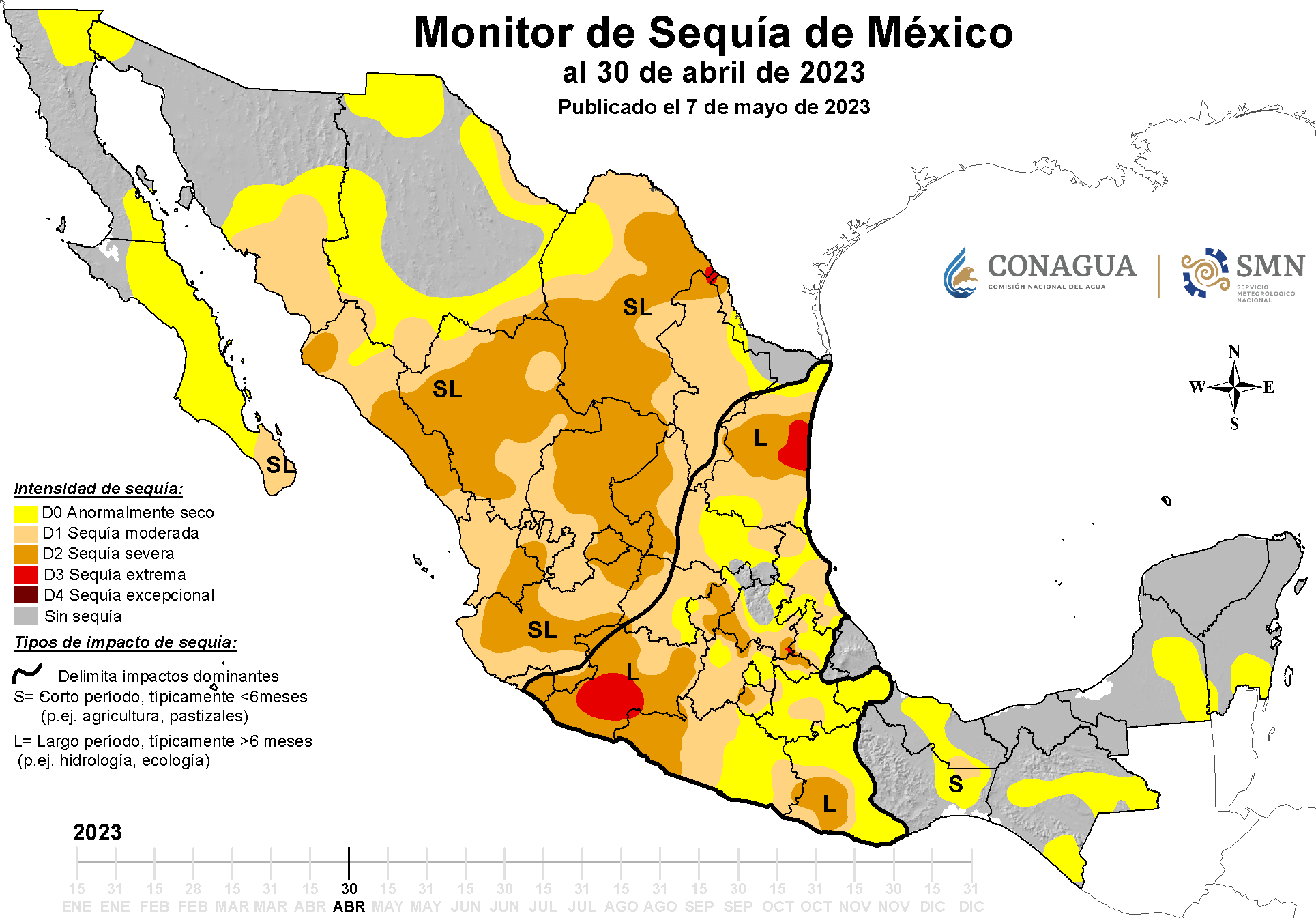 Conagua publica el Monitor de Sequía de México tras 15 días a ciegas por hackeo