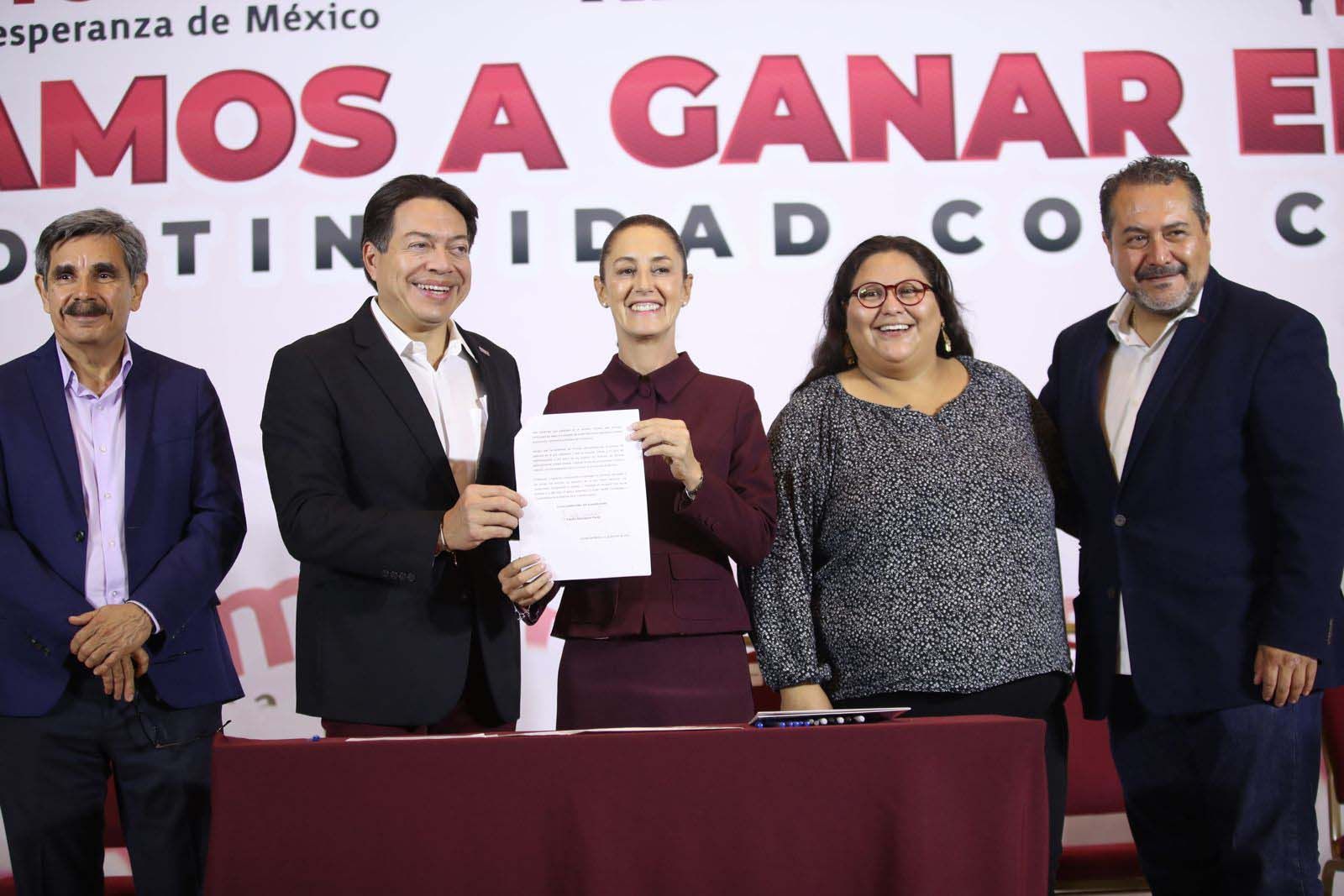 Sheinbaum se registra como aspirante a Coordinador de la Defensa