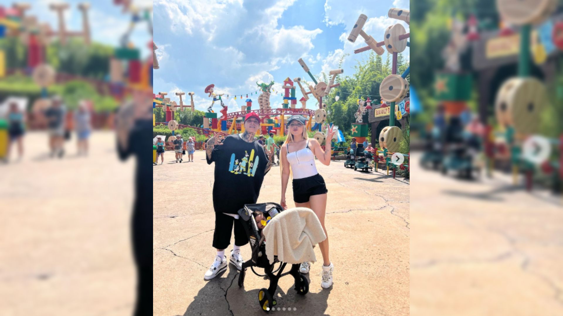 ¿Están juntos? Santa Fe Klan y Maya Nazor pasean por Disneylandia junto a su hijo