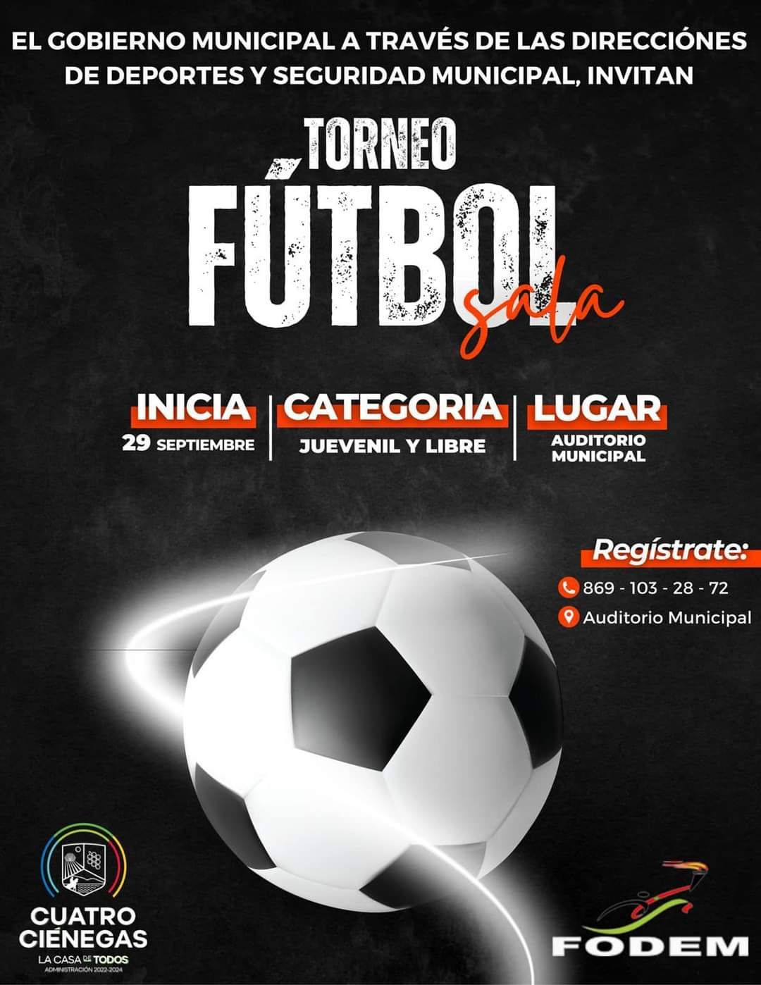 Invitan a jóvenes a torneo de fútbol