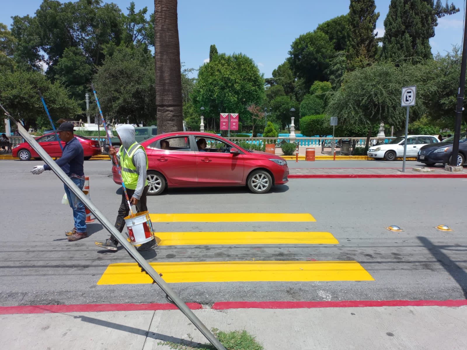 Traza Municipio sendas peatonales en escuelas