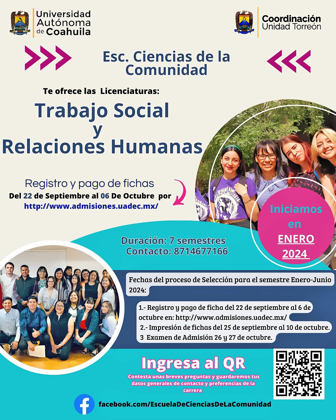 Convocan a cursar Trabajo Social y RRHH en la UA d C
