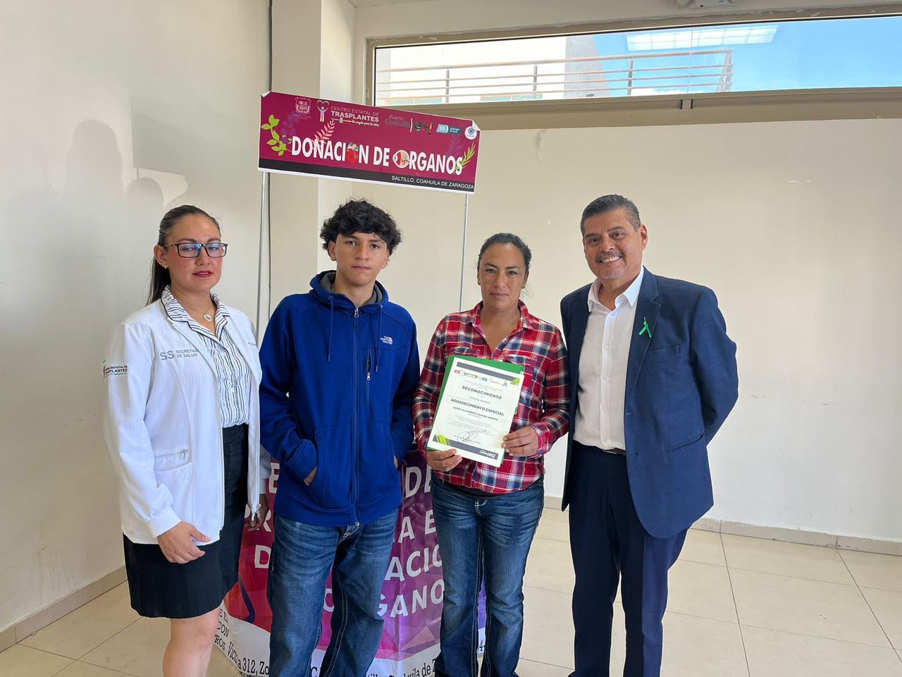 Reconoce Coahuila a donadores de órganos