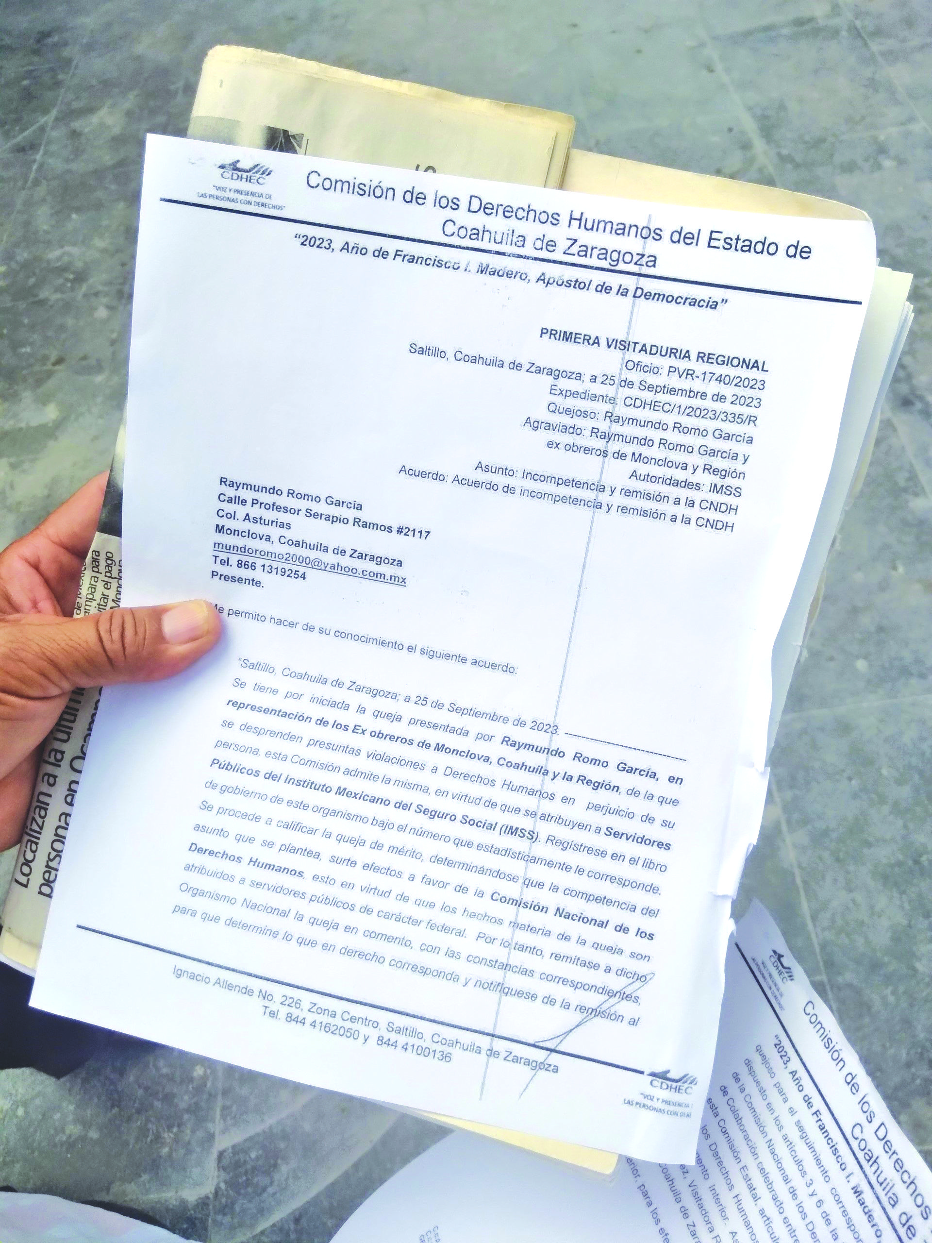 Turnan a CNDH queja por las minipensiones
