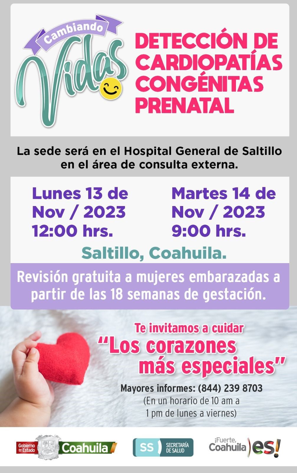 Anuncian jornada dedicada a las cardiopatías prenatales