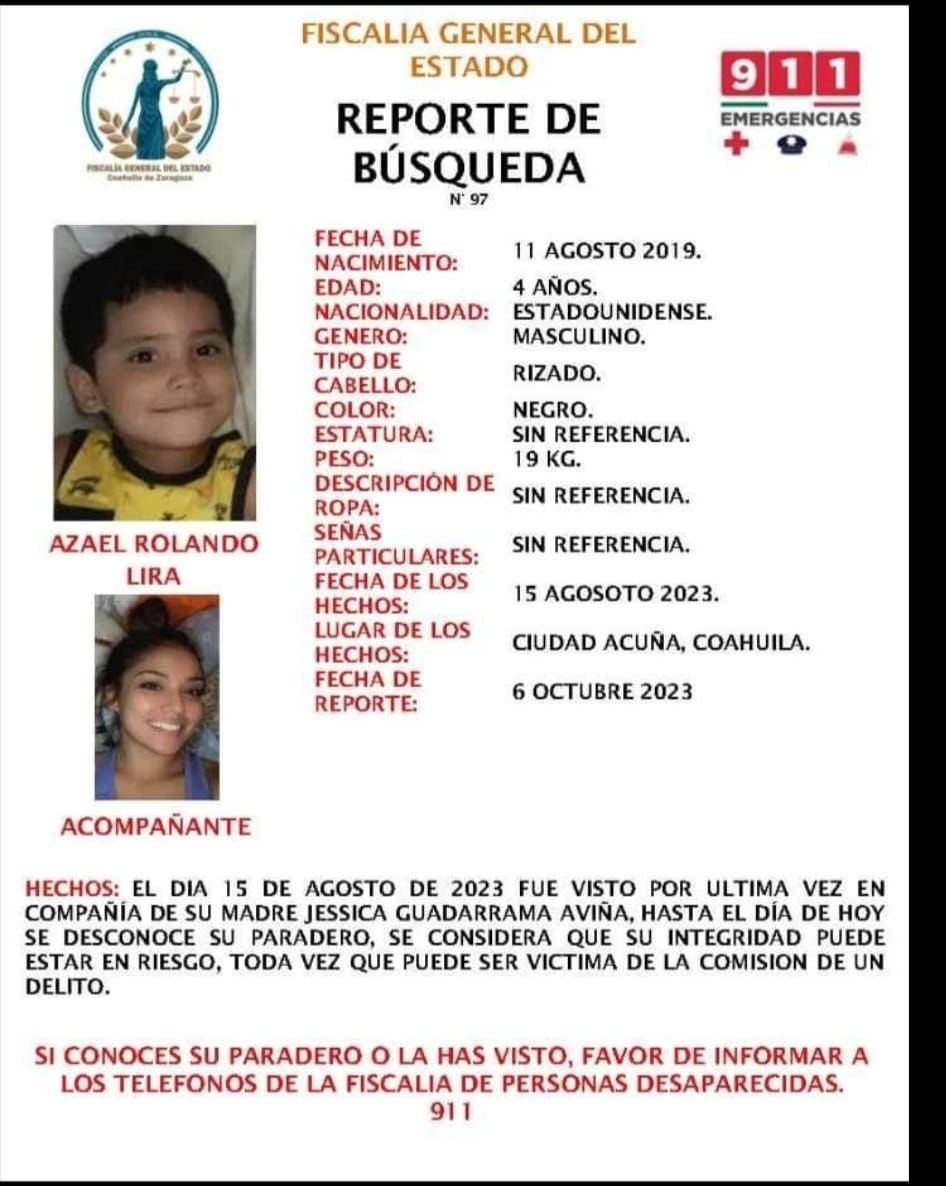 Movilizan búsqueda para Azael y Jessica