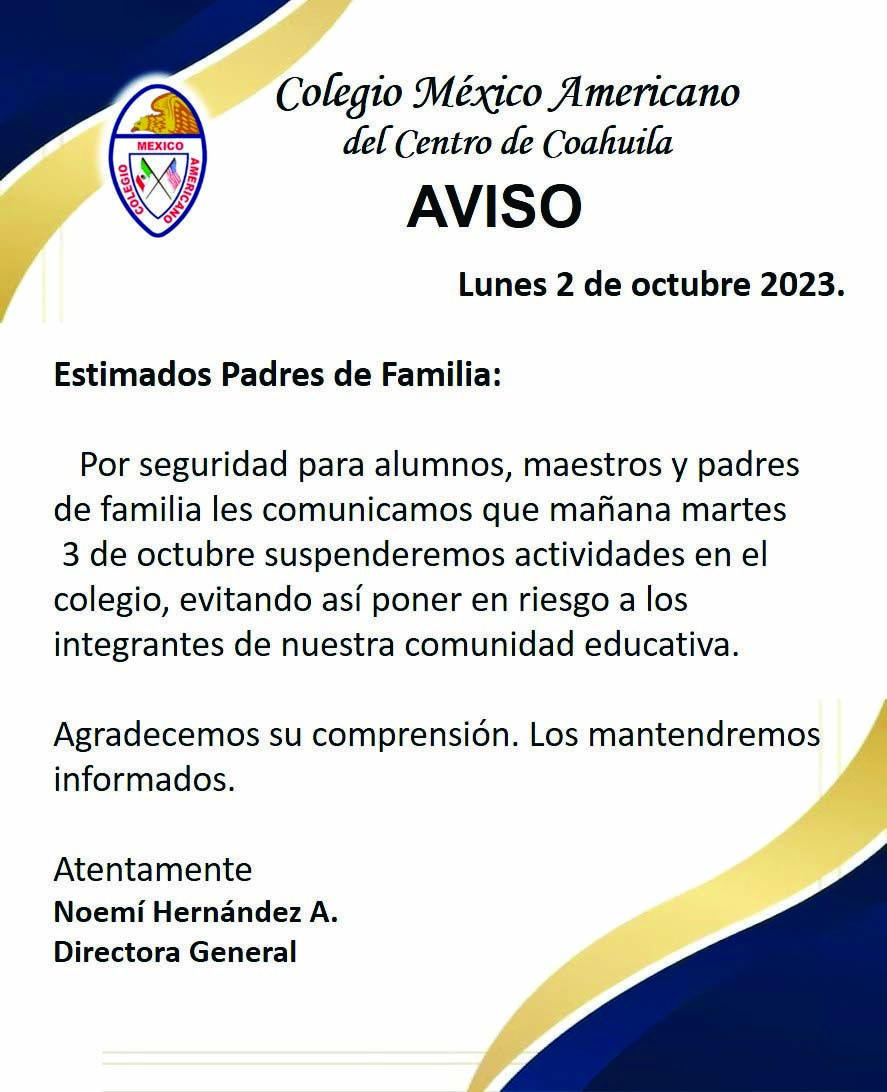 SUSPENDEN CLASES POR AMENAZAS DE MINEROS En el Colegio México Americano y Escuela Moderna, confirma Educación