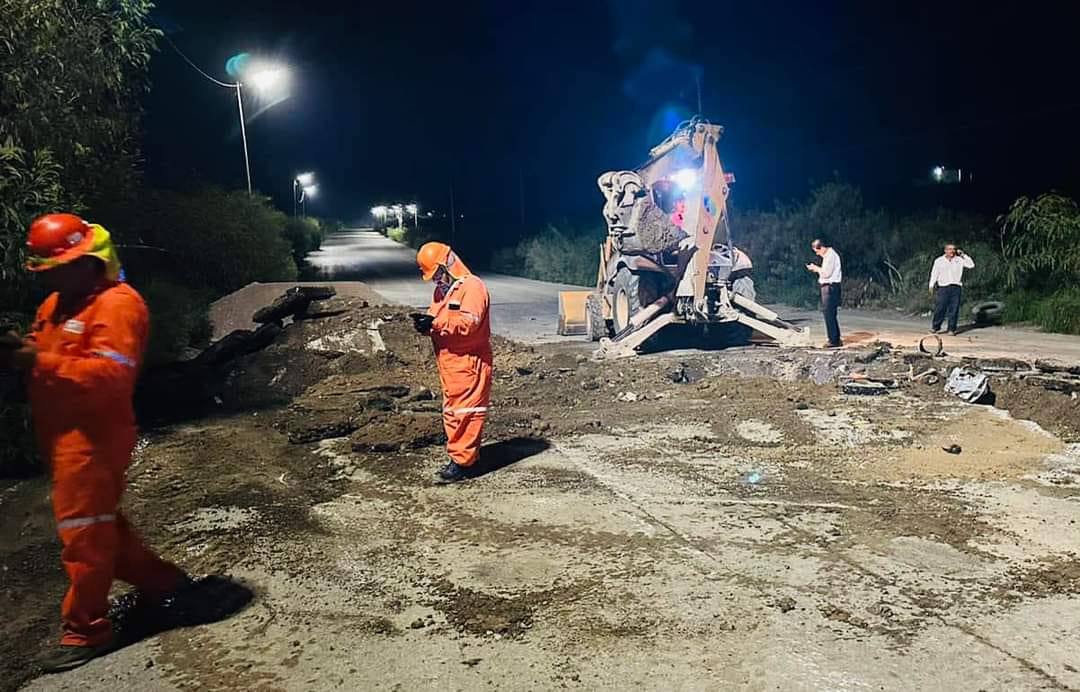 Deja mega fuga sin agua varias colonias