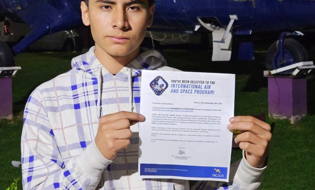 Joven mexicano participará en programa espacial estudiantil en EU
