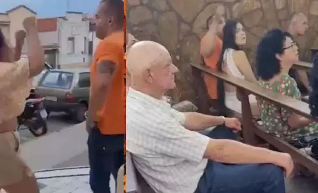 VIDEO. Lo cachan con «la otra» en la iglesia y se arma tremendo zafarrancho