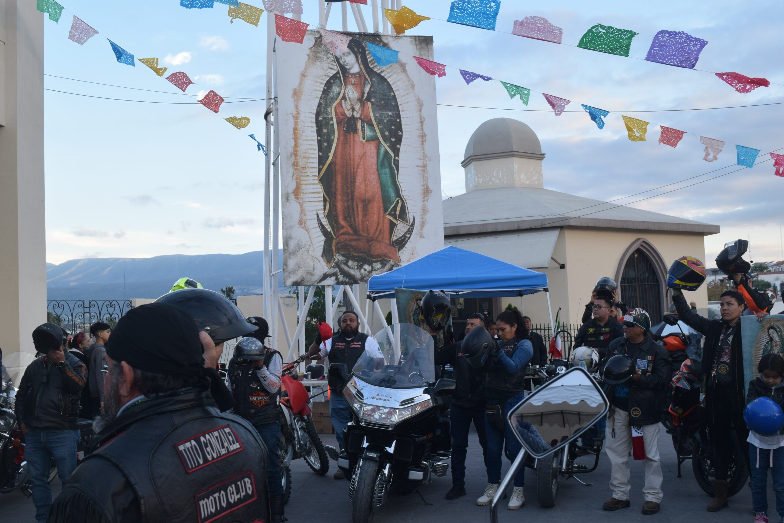 Agradecen motociclistas a la Virgen de Guadalupe
