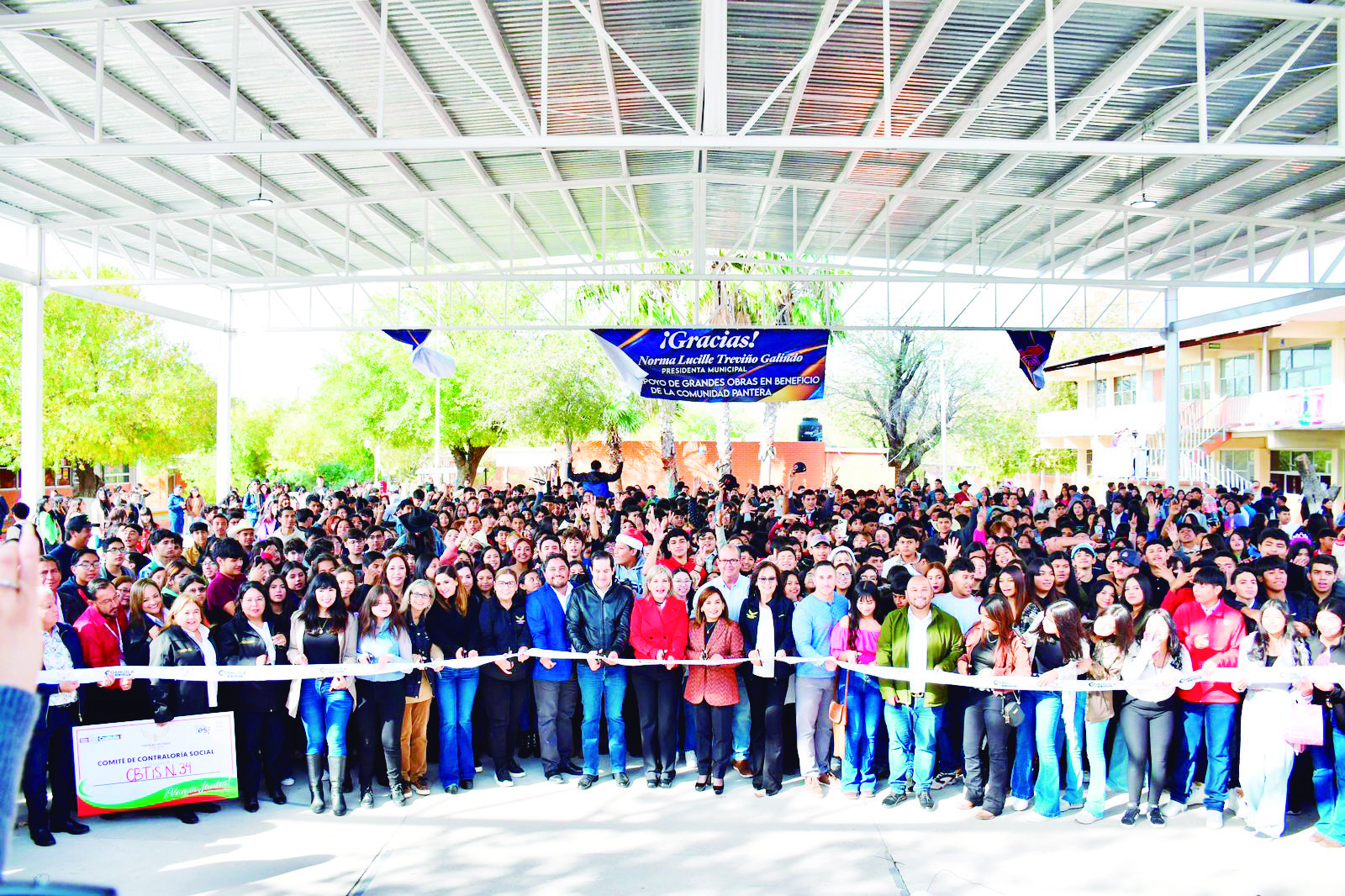 Perfeccionan infraestructura de CBTIS 34 con techumbre