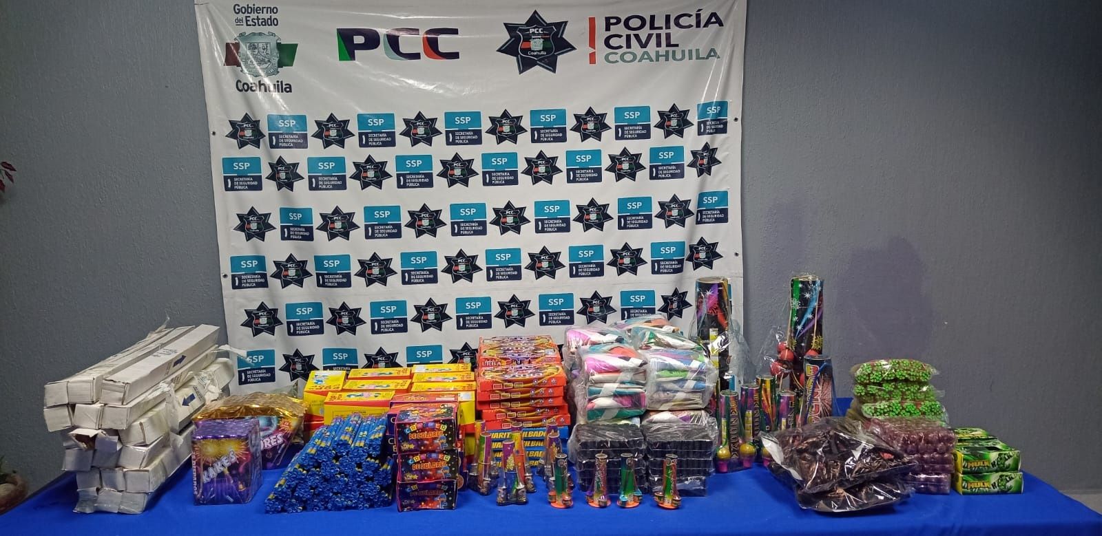 Decomisa PCC 130 kilos de pirotecnia