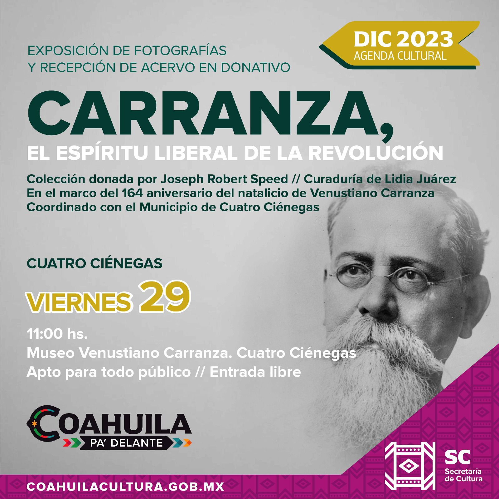 Invitan a exposición sobre Carranza en 4C