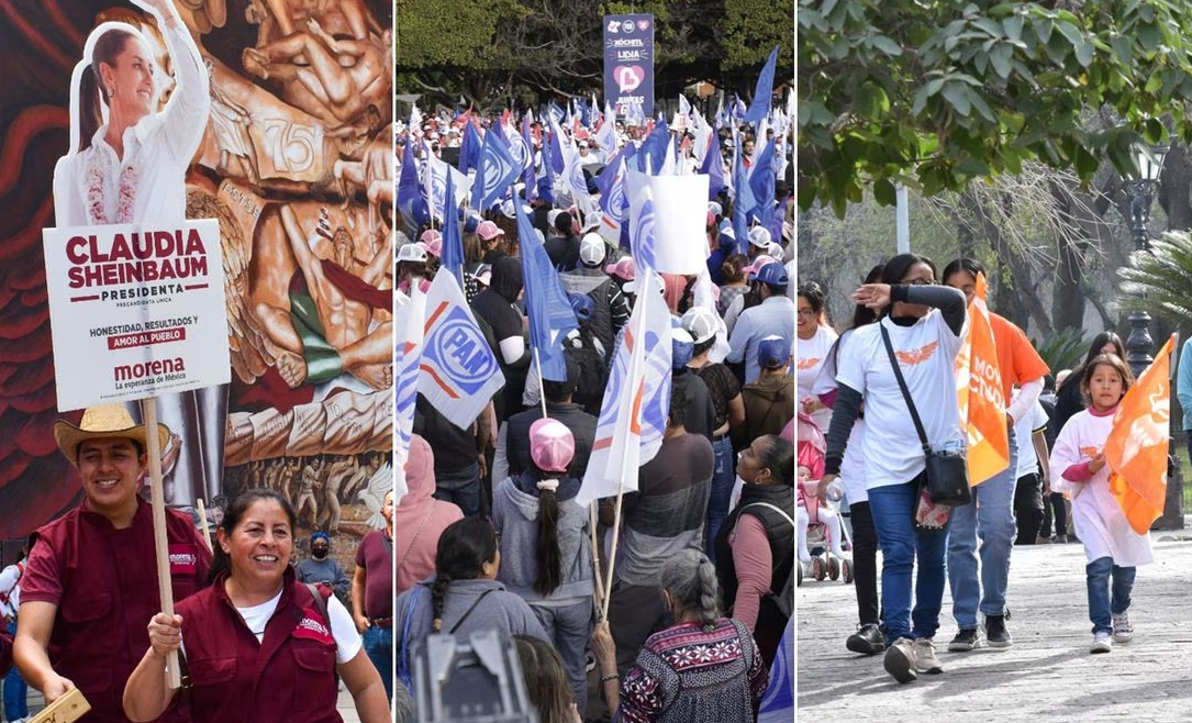 Cierres de precampaña de Claudia Sheinbaum, Xóchitl Gálvez y Jorge Álvarez Máynez