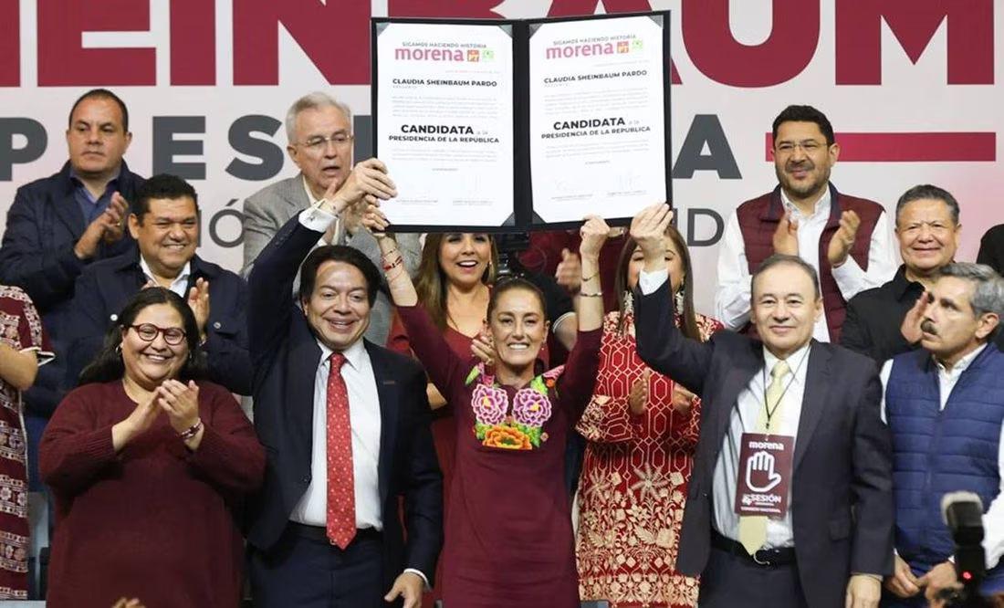 Recibe Sheinbaum constancia Como candidata presidencial por Morena