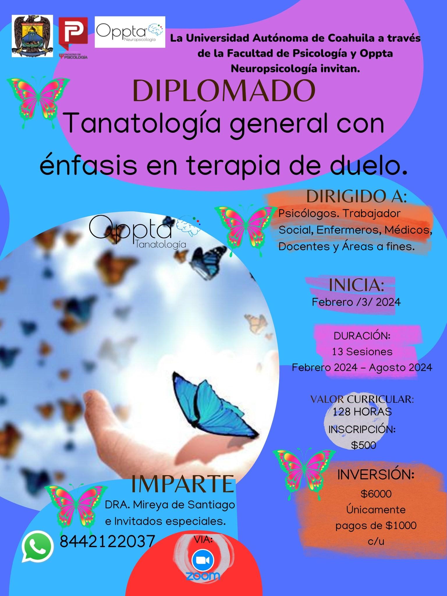 Impartirá diplomado de Tanatología la UADEC
