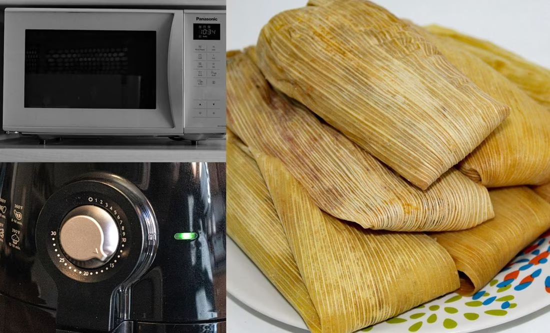 Prepara tamales rápidamente en el microondas y la freidora de aire