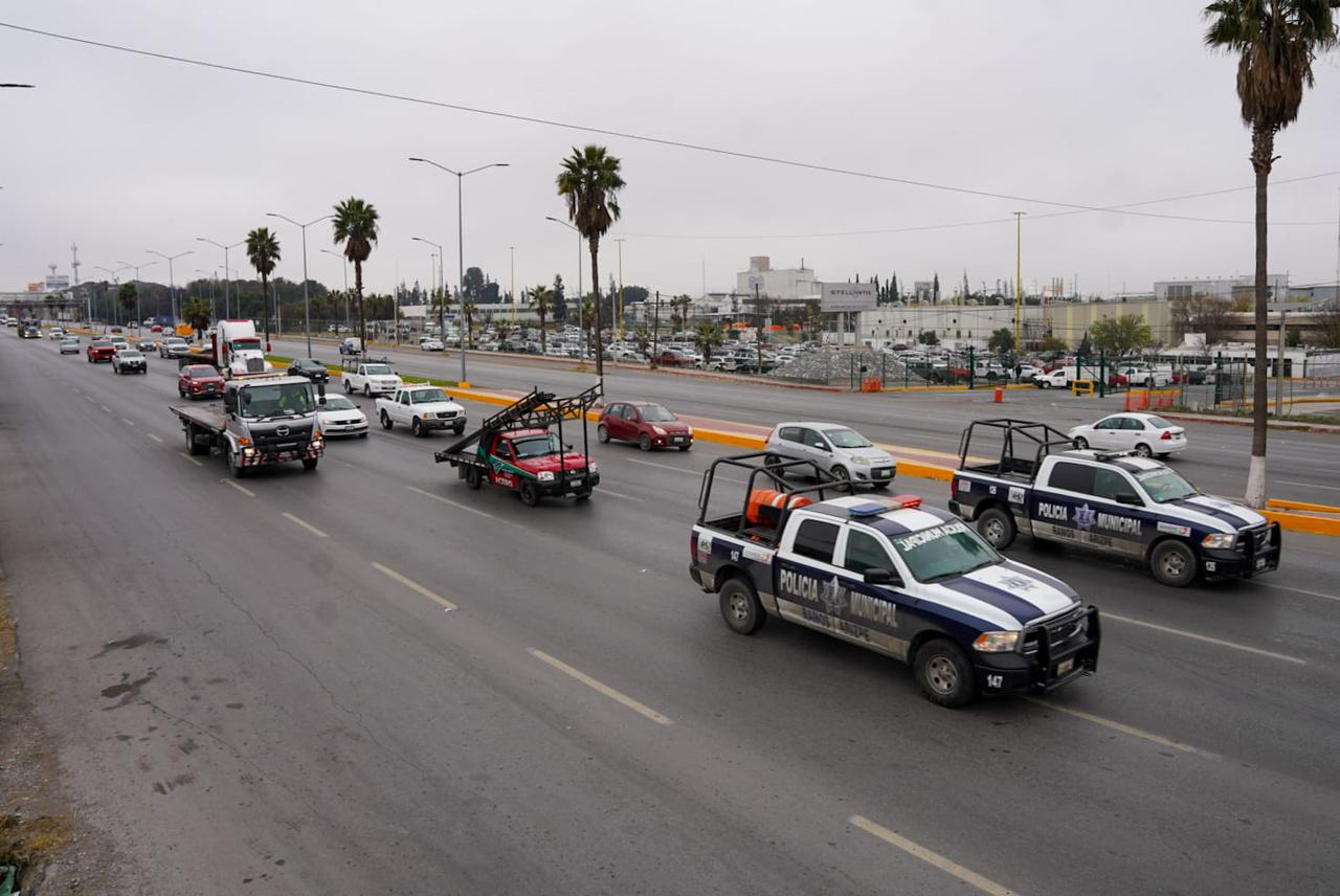 AUMENTAN PRESENCIA POLICIAL EN VIALIDADES DE RAMOS ARIZPE ANTE INCLEMENCIAS CLIMATOLÓGICAS