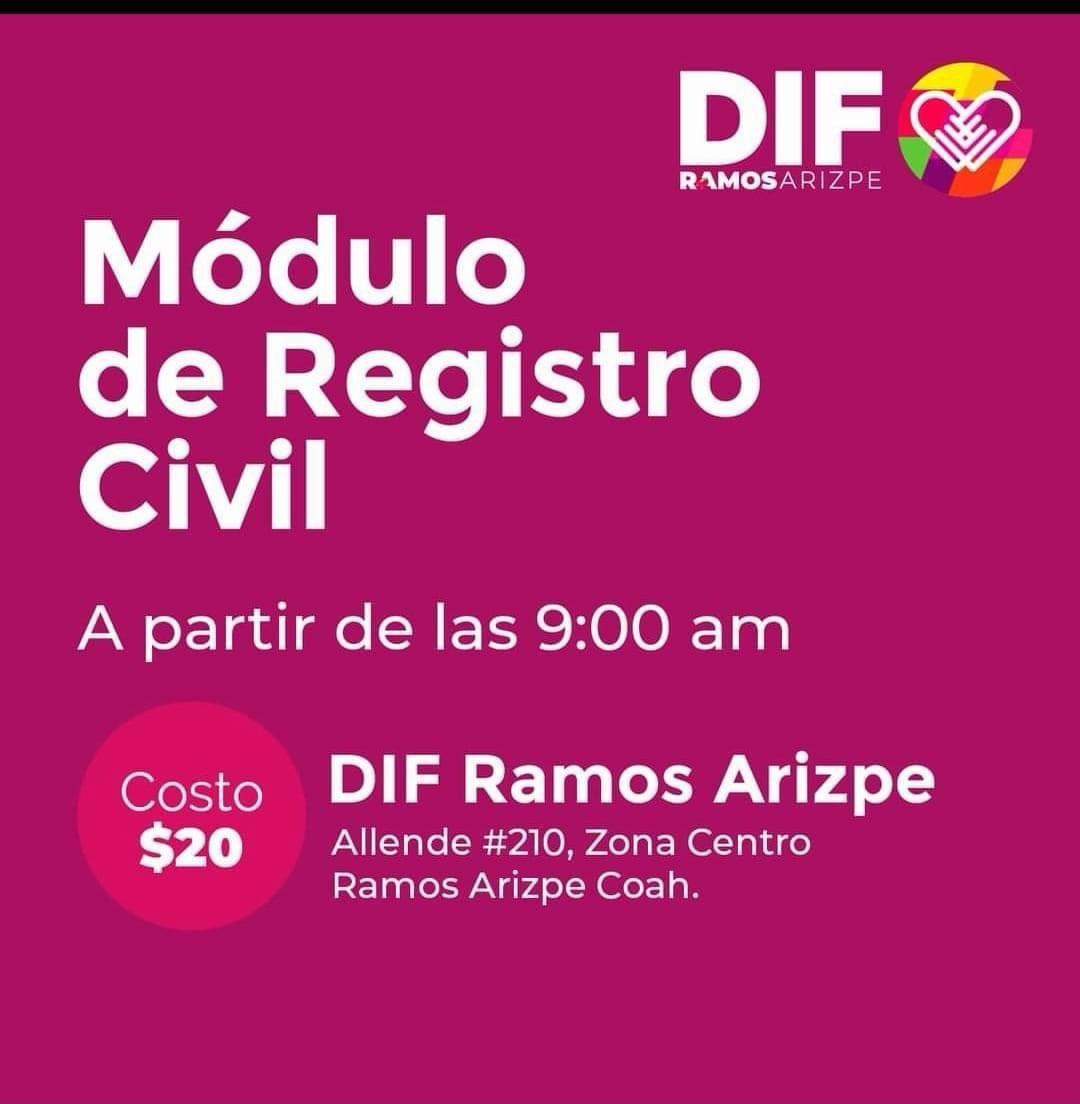 Ofrece DIF Ramos actas a bajo costo