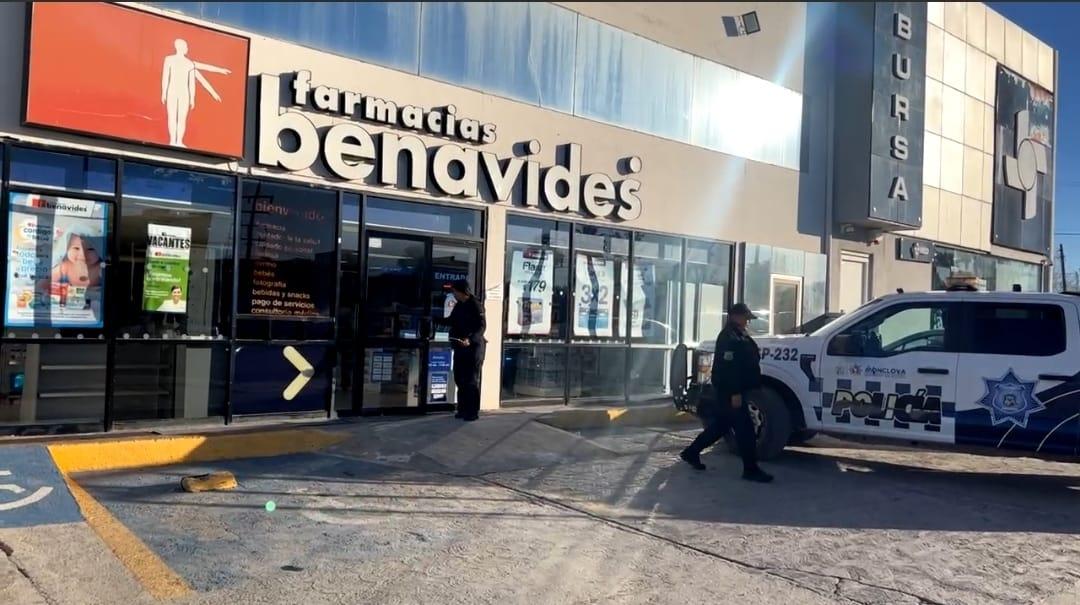 Intentan robar en Farmacia Benavides