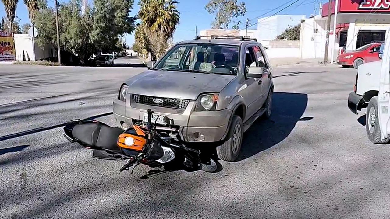 Menor lesionado en accidente de moto