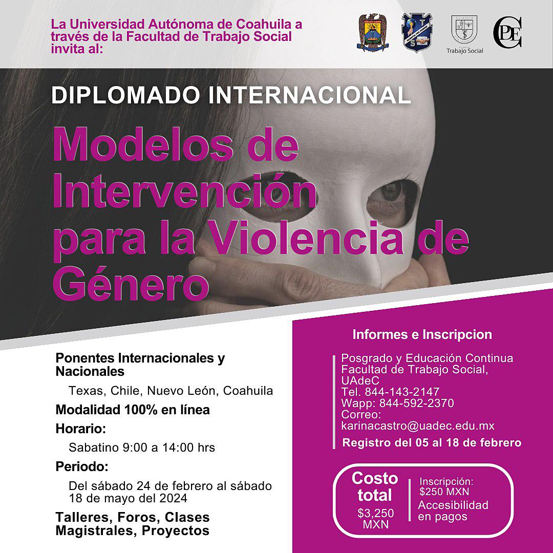 Oferta UAdC Diplomado para erradicar Violencia