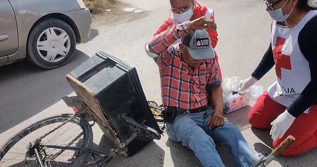 Arrollan a hombre; se trasladaba en bicicleta