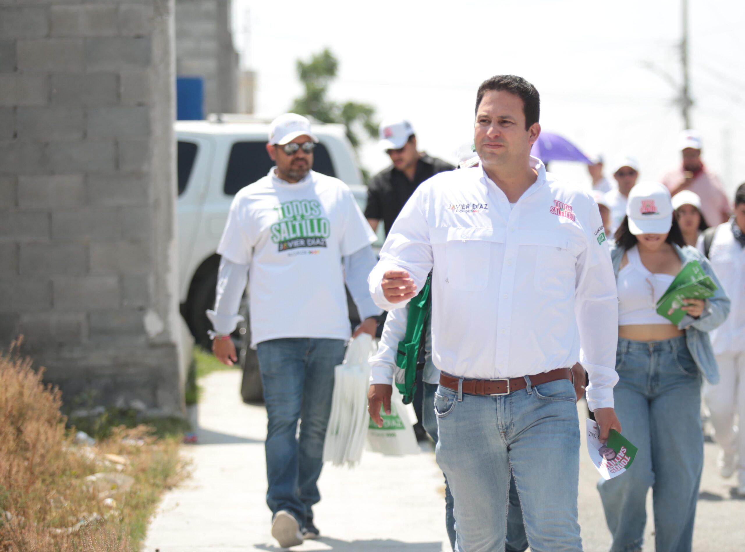 Va Javier Díaz por más seguridad para Saltillo