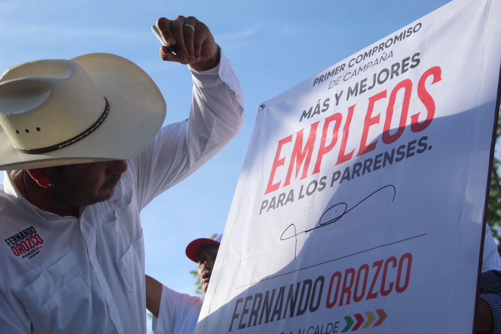 Va Orozco por más y mejores empleos