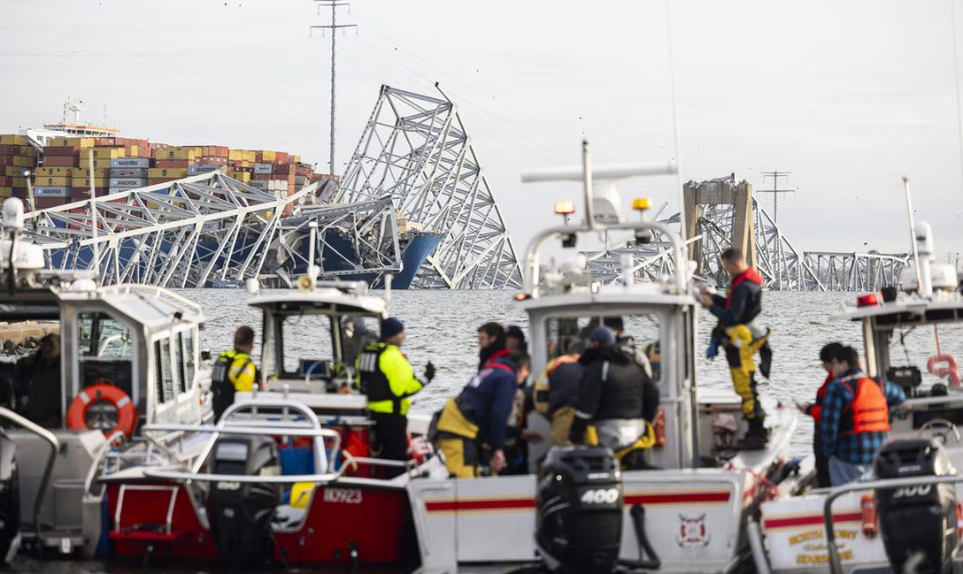 Notifican a Consulado de México el rescate del cuerpo de mexicano muerto en caída de puente de Baltimore