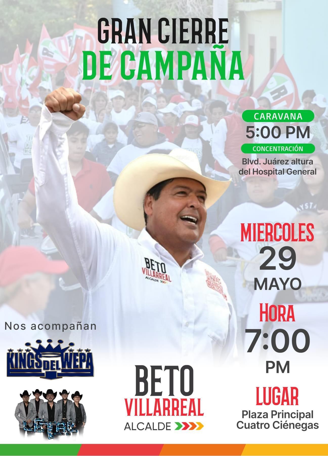 Cierra Beto campaña