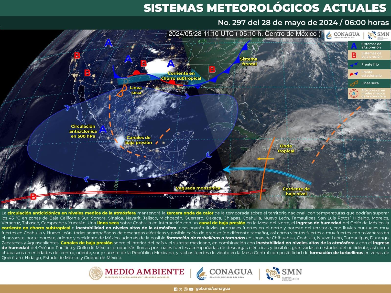 Pronostican lluvias y rachas de viento