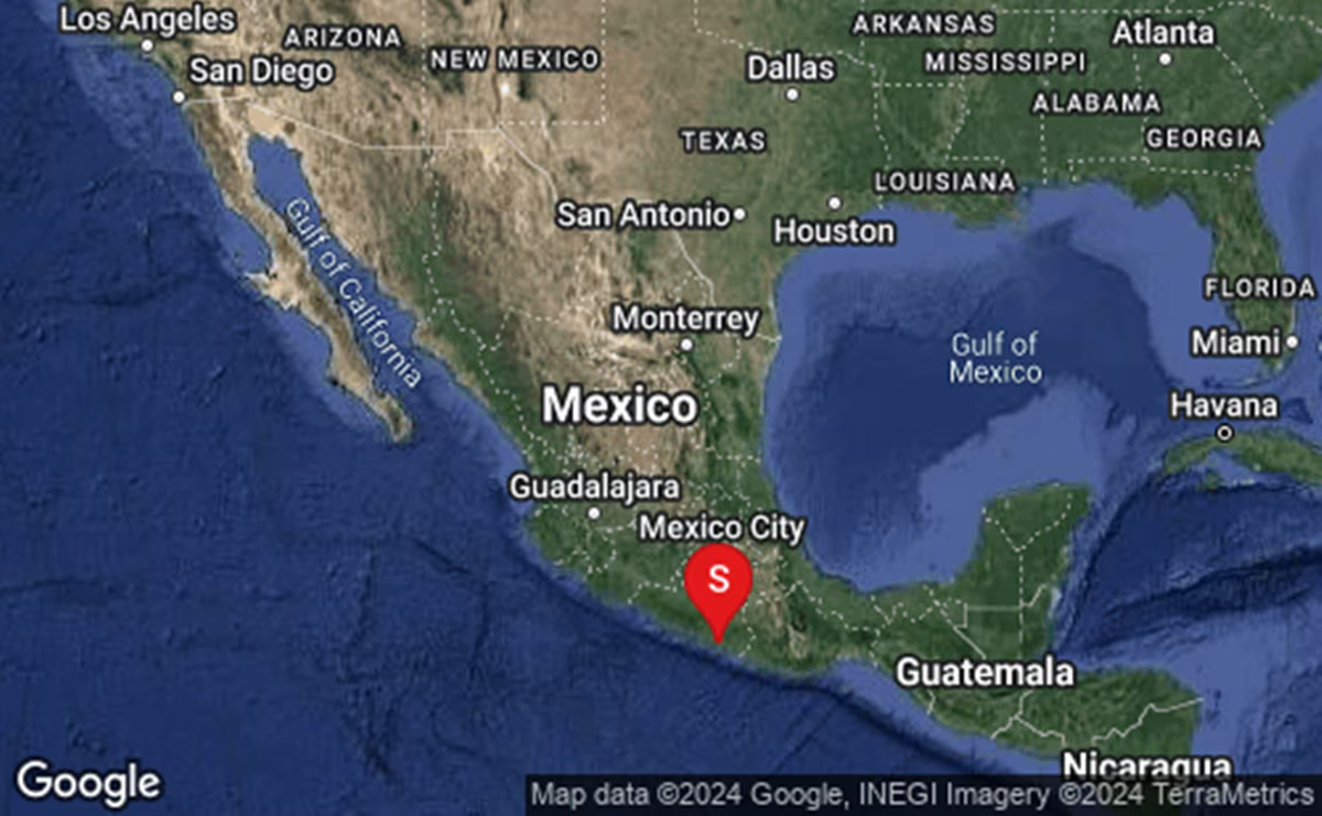 Se registra sismo de magnitud 5.4 en San Marcos, Guerrero; se percibe en CDMX