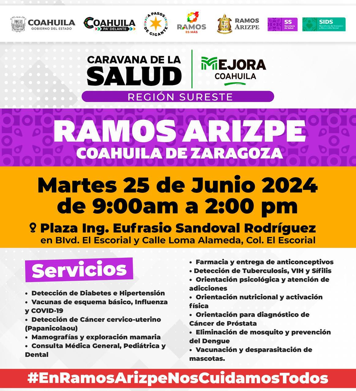 LLEGA LA CARAVANA DE LA SALUD ESTE MARTES A RAMOS ARIZPE
