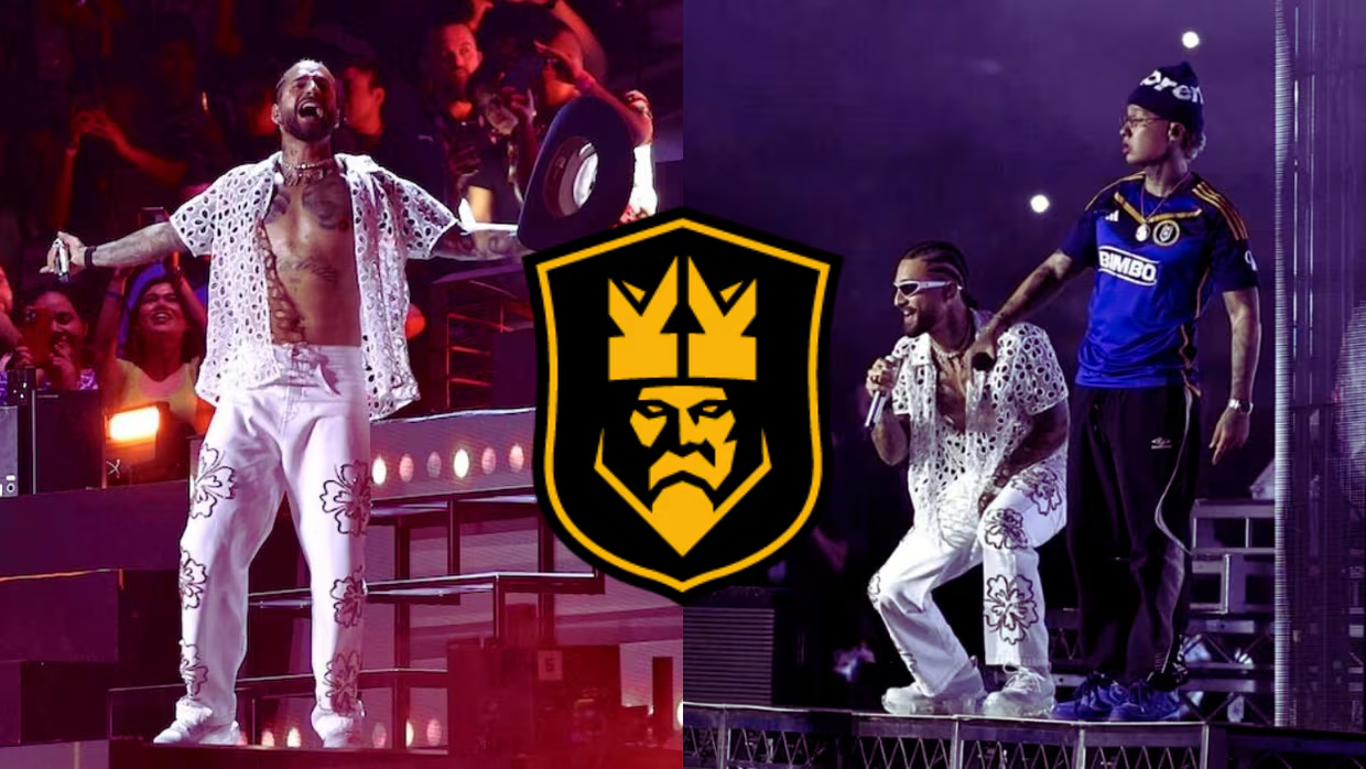 Maluma sorprende con Grupo Frontera en el estadio BBVA en el show de la Kings League World Cup