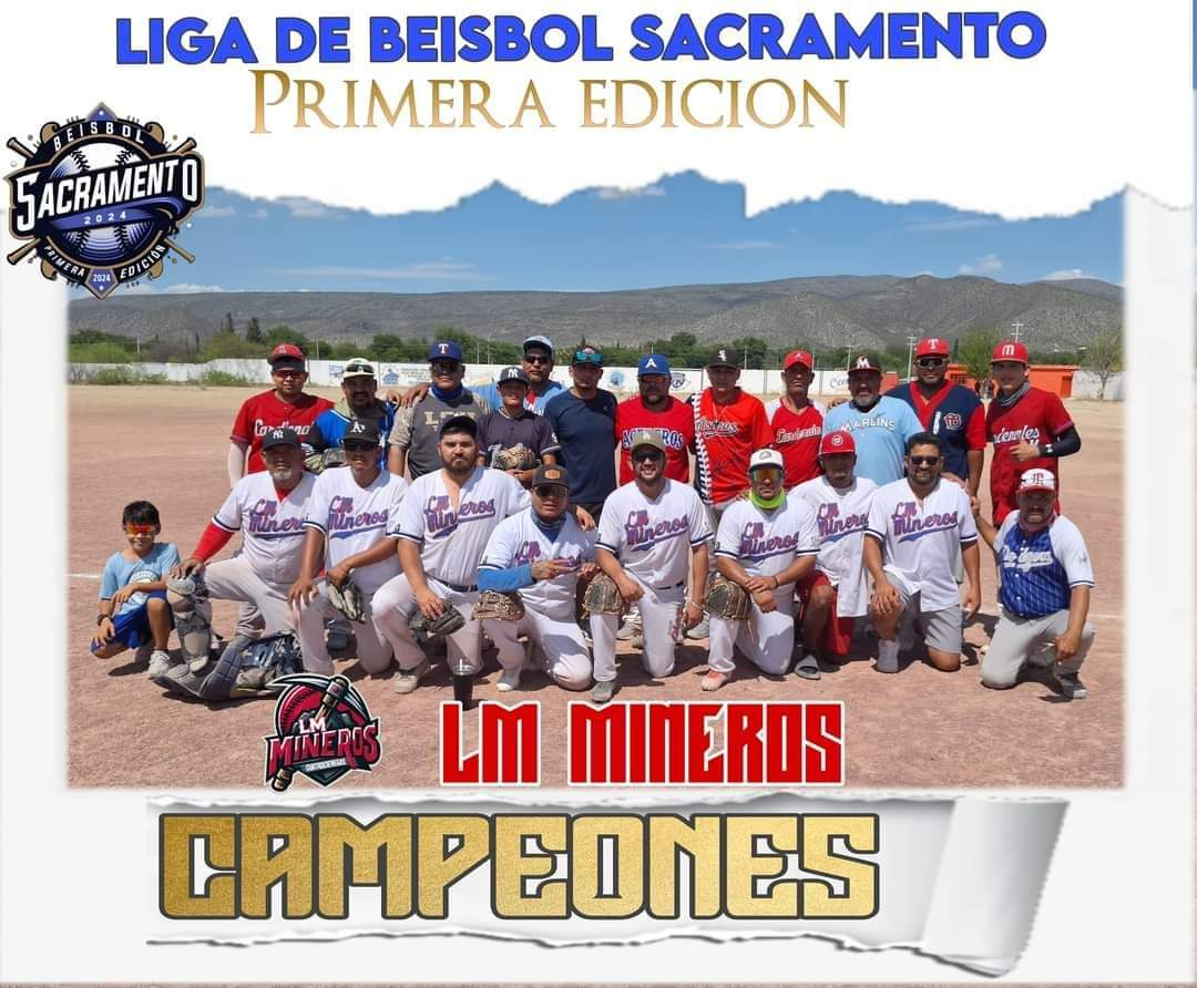 Se coronan LM Mineros de Cuatro Ciénegas Campeones de la liga de beisbol.
