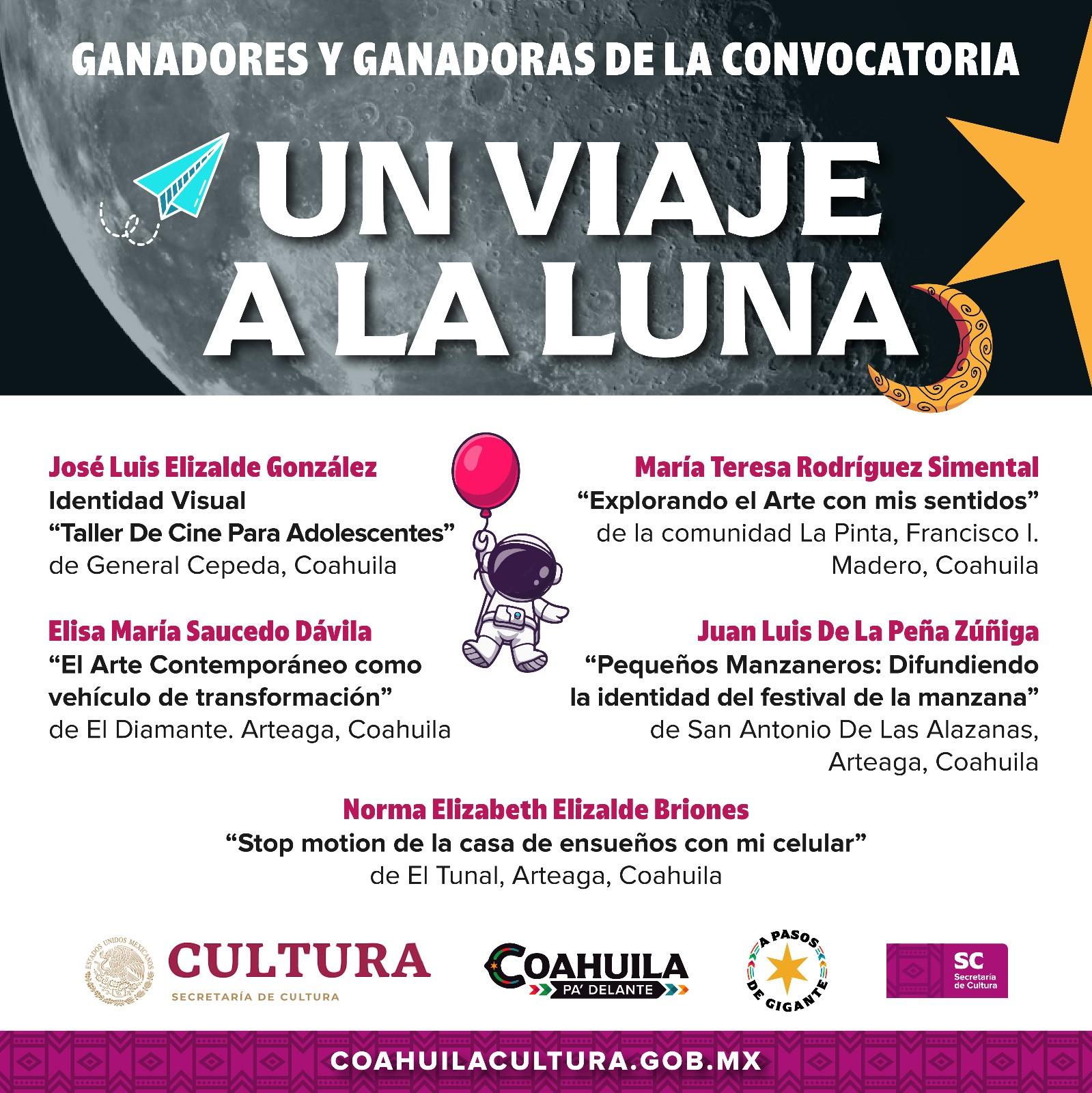 Anuncia Cultura Coahuila a ganadores de concursos