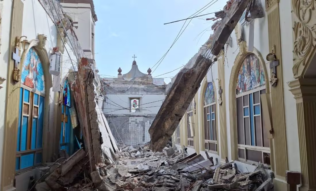 Colapsa techo de iglesia de 300 años en Cerralvo, Nuevo León; expertos analizarán estructura