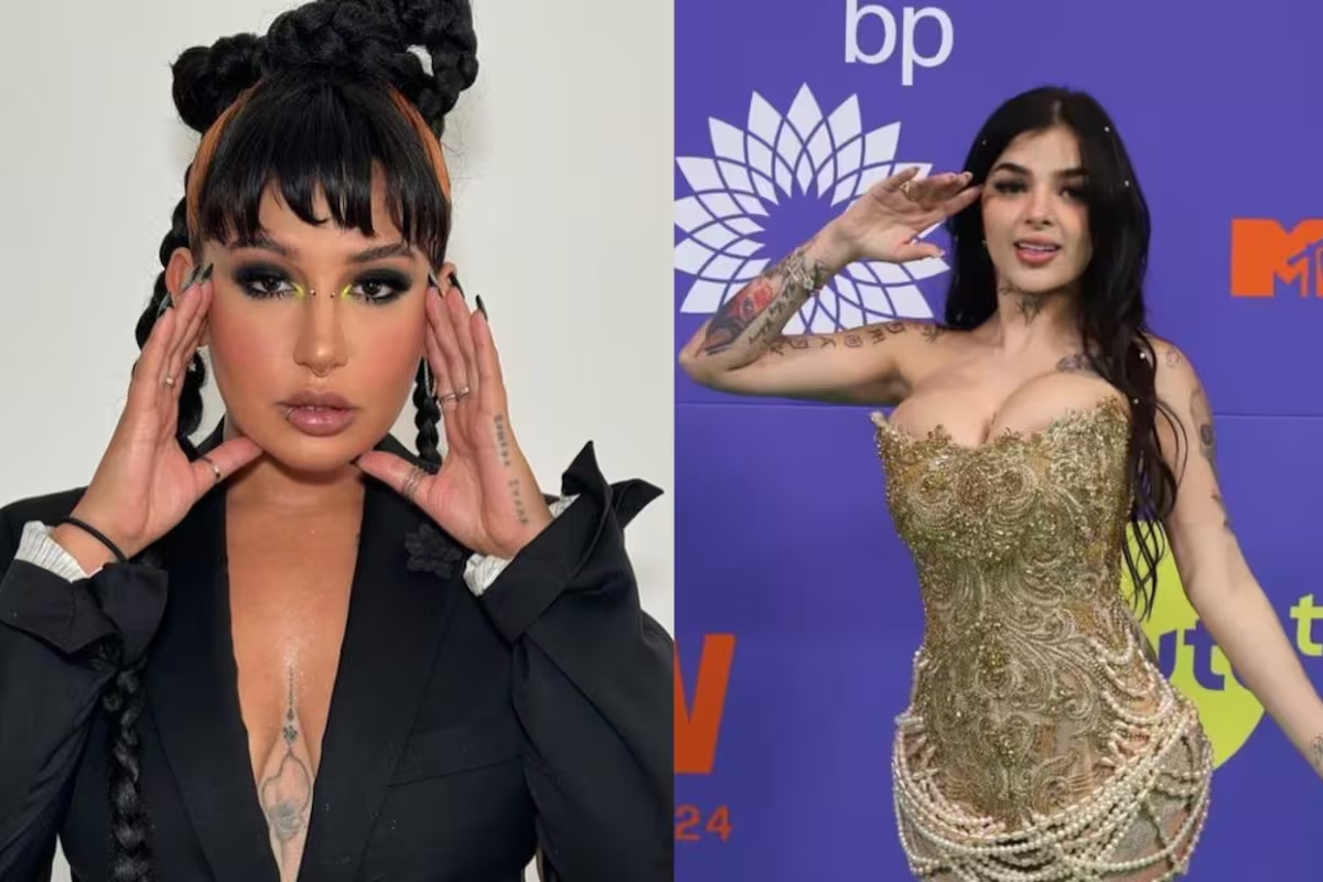 Critican a Romina Marcos por empujar a Karely Ruiz en los Premios MTV Miaw 2024