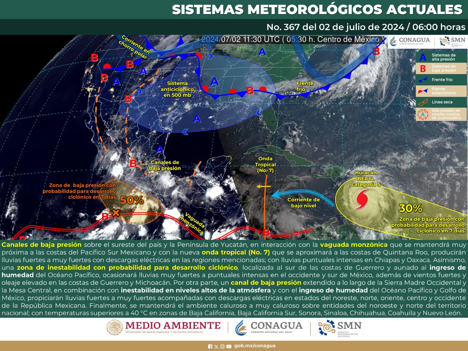 SE ESPERAN LLUVIAS AISLADAS Y FUERTES VIENTOS PARA HOY EN COAHUILA